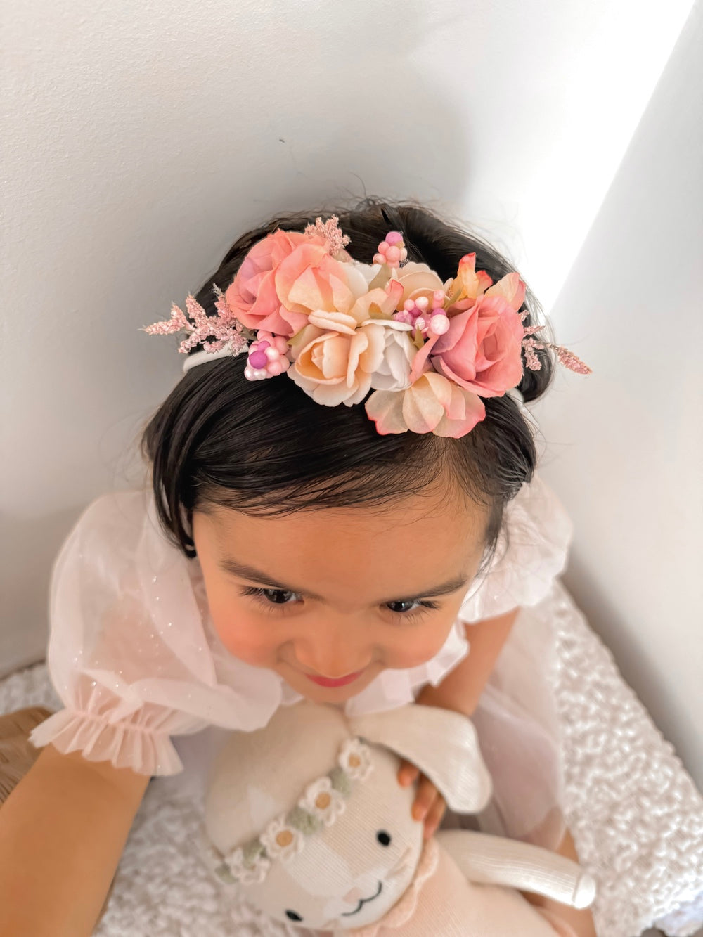 Dahlia Baby Girls Flower Headband - A Little Lacey · Photo 8 of 8