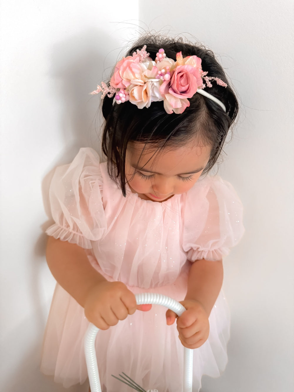 Dahlia Baby Girls Flower Headband - A Little Lacey · Photo 4 of 8