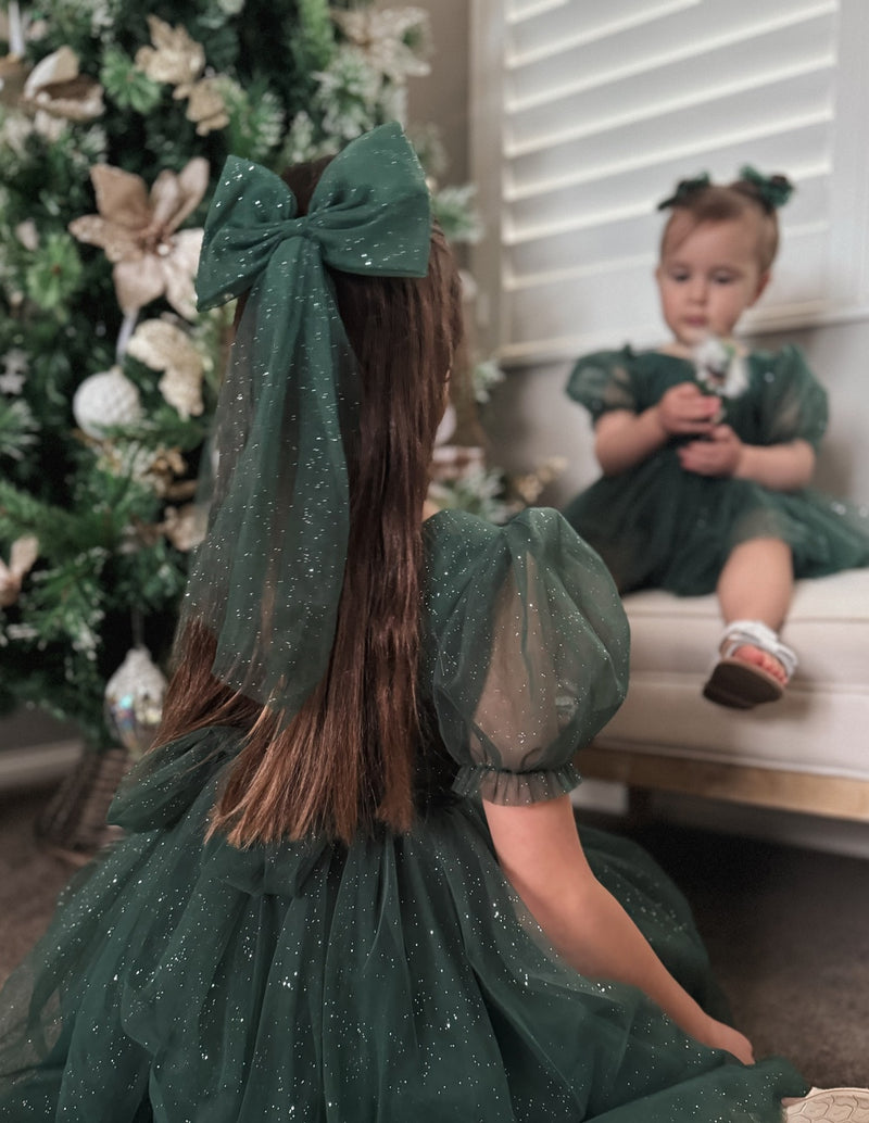 Nina Green Sparkle Girls Christmas Dress - A Little Lacey