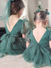 Nina Green Sparkle Girls Christmas Dress - A Little Lacey