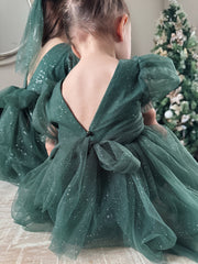 Nina Green Sparkle Girls Christmas Dress - A Little Lacey