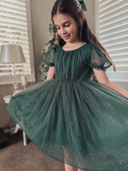 Nina Green Sparkle Girls Christmas Dress - A Little Lacey