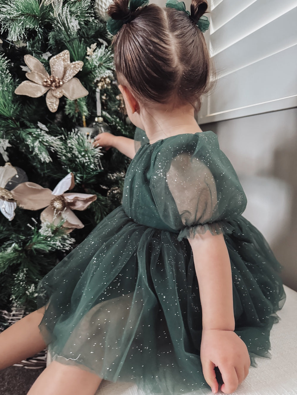 Nina Green Sparkle Christmas Romper - Christmas Dresses and Rompers