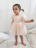 Nina Sparkle Peach Baby Girls Romper - A Little Lacey · Photo 4 of 9