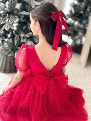 Nina Red Sparkle Christmas Dress - A Little Lacey