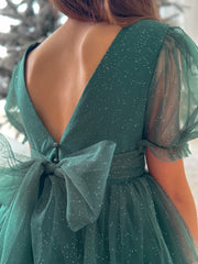 Nina Green Sparkle Girls Christmas Dress - A Little Lacey