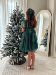 Nina Green Sparkle Girls Christmas Dress - A Little Lacey