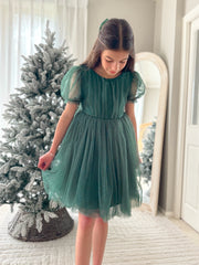 Nina Green Sparkle Girls Christmas Dress - A Little Lacey