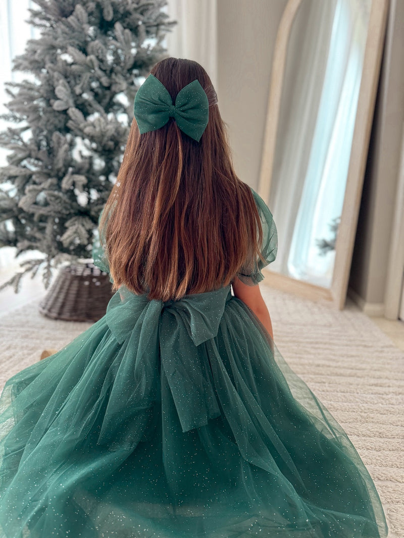 Nina Green Sparkle Girls Christmas Dress - A Little Lacey