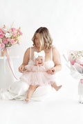 Nina Sparkle Peach Baby Girls Romper - A Little Lacey · Photo 9 of 9