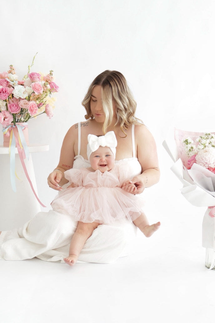Nina Sparkle Peach Baby Girls Romper