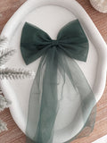 Vienna Long Tulle Bow - Green - A Little Lacey · Photo 2 of 4