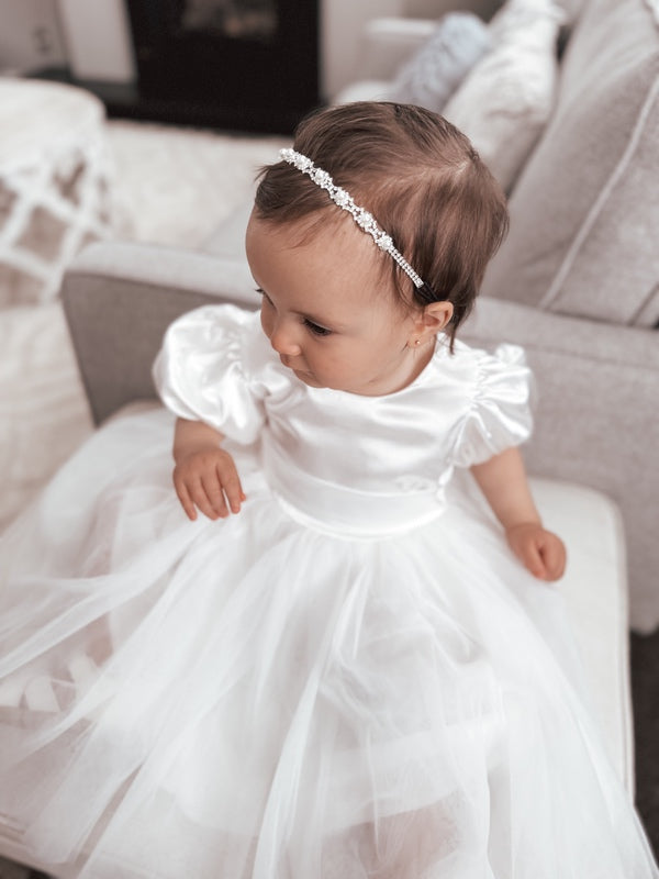Nova Girls Pearl & Diamnate Silver Headband