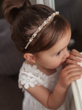 Nova Girls Pearl & Diamnate Gold Headband - A Little Lacey · Photo 3 of 4