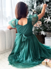 Nina Green Sparkle Girls Christmas Dress - A Little Lacey