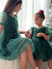 Nina Green Sparkle Girls Christmas Dress - A Little Lacey