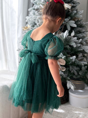 Nina Green Sparkle Girls Christmas Dress - A Little Lacey