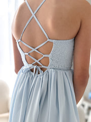 Norah Light Blue Girls Dress - A Little Lacey