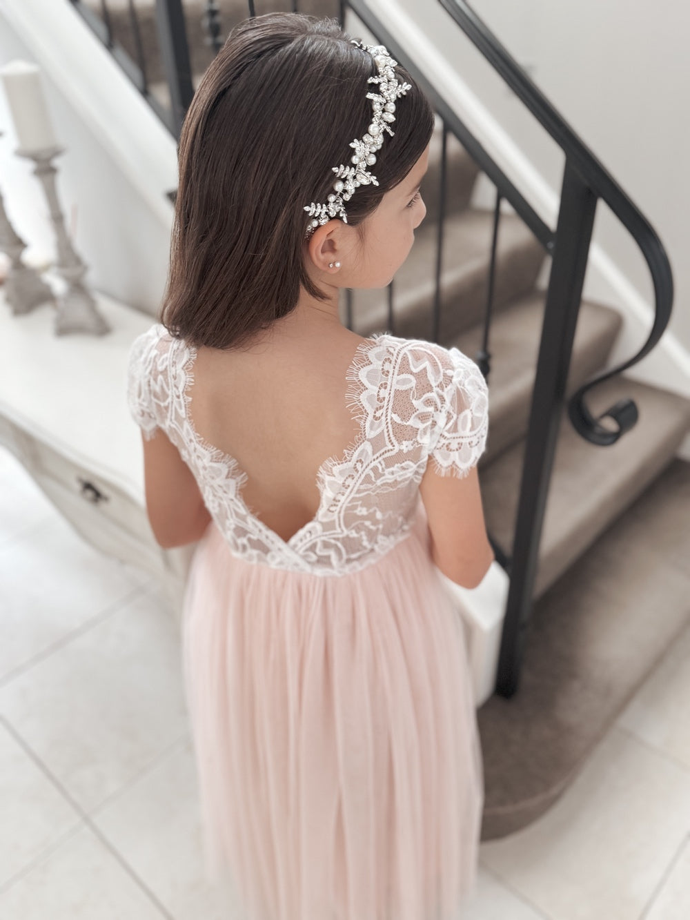Olivia Girls Pearl & Diamante Headpiece
