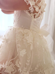 Petal Ivory Embroidered Baby Dress - A Little Lacey