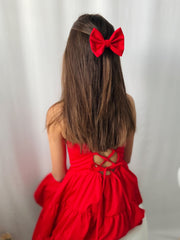 Phoebe Girls Dress - Red - A Little Lacey