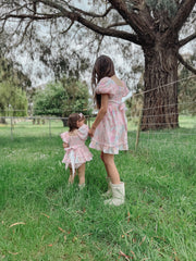 Polly Puff Sleeve Rainbow Girls Dress - A Little Lacey