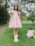 Polly Puff Sleeve Rainbow Girls Dress - A Little Lacey · Photo 10 of 17