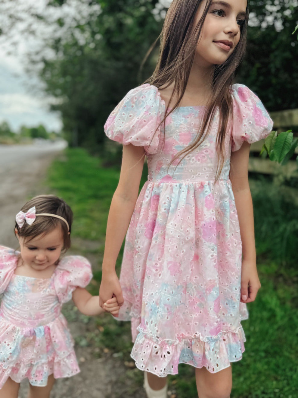 Polly Puff Sleeve Rainbow Girls Dress - A Little Lacey · Photo 15 of 17