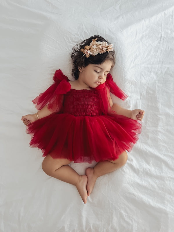 Poppy Red Christmas Romper - Christmas Dresses and Rompers