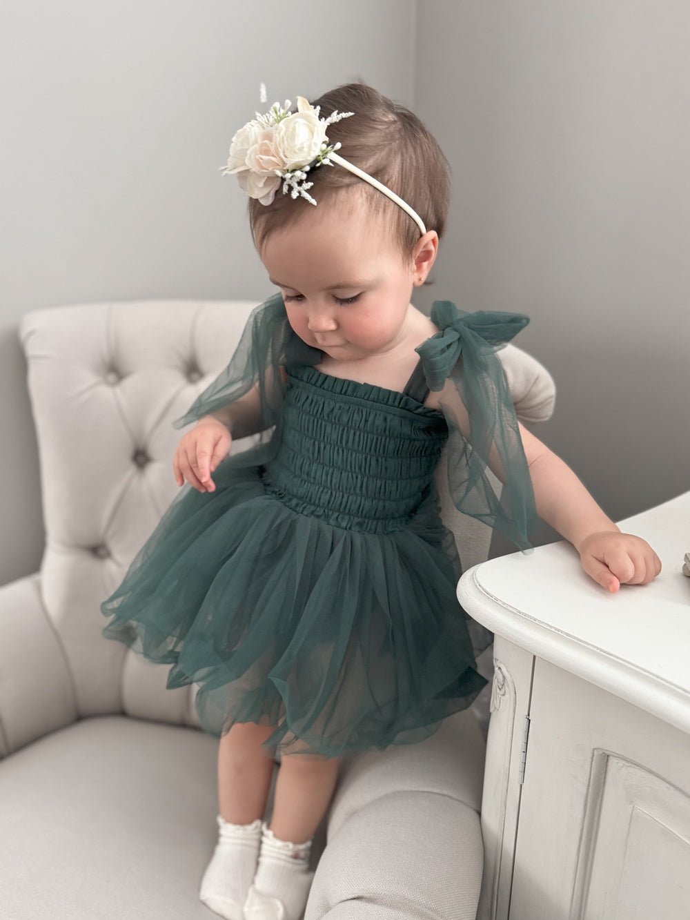 Poppy Green Christmas Romper - Christmas Dresses and Rompers