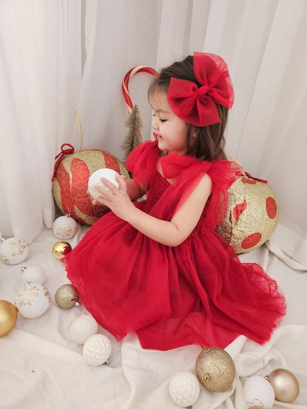 Poppy Red Tulle Bow - Shop All