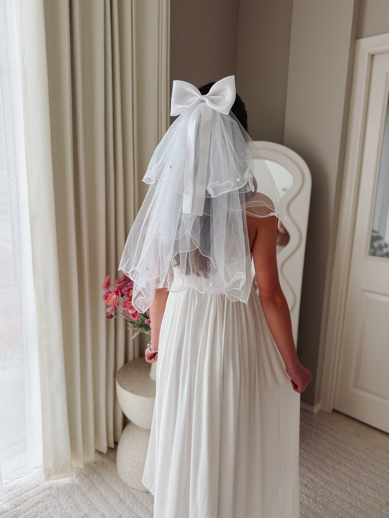 Pearl Grace Communion Veil - A Little Lacey