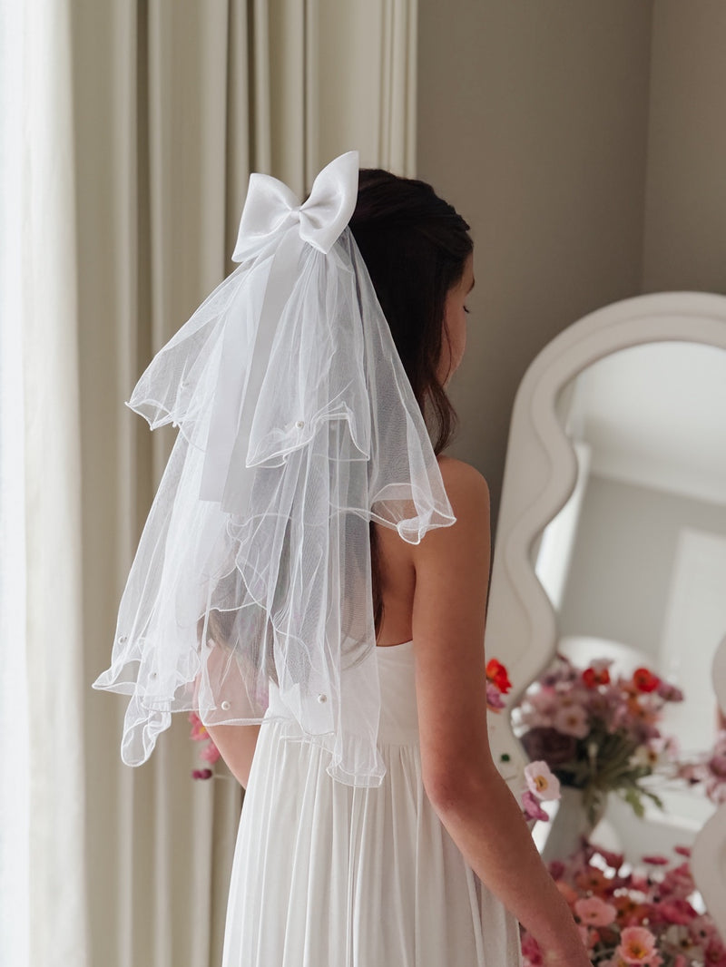 Pearl Grace Communion Veil - A Little Lacey