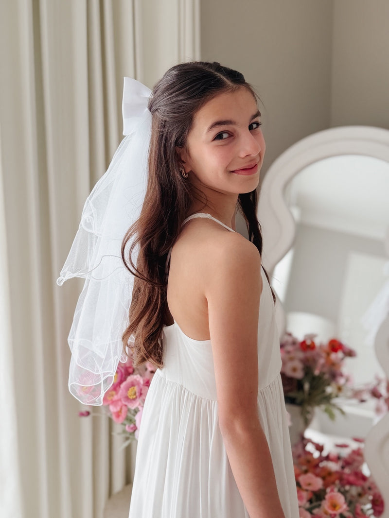 Pearl Grace Communion Veil - A Little Lacey