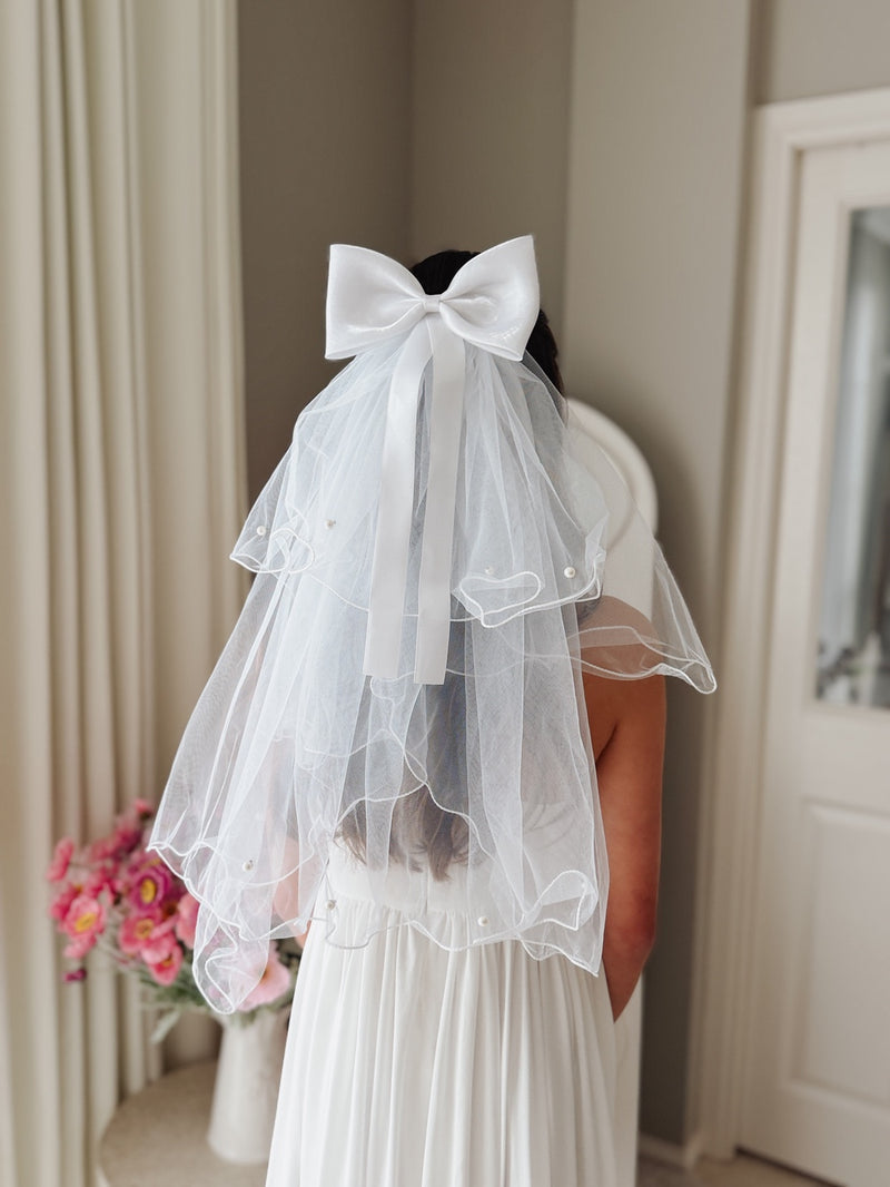 Pearl Grace Communion Veil - A Little Lacey