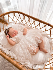 Penelope White Embroidered Baby Dress - A Little Lacey
