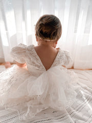 Penelope White Embroidered Baby Dress - A Little Lacey
