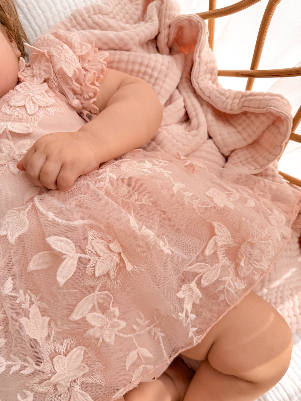 Petal Pink Embroidered Baby Dress - A Little Lacey · Photo 4 of 15