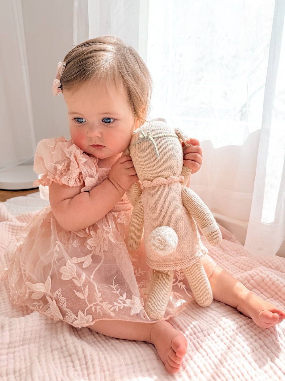 Petal Pink Embroidered Baby Dress - A Little Lacey · Photo 12 of 15
