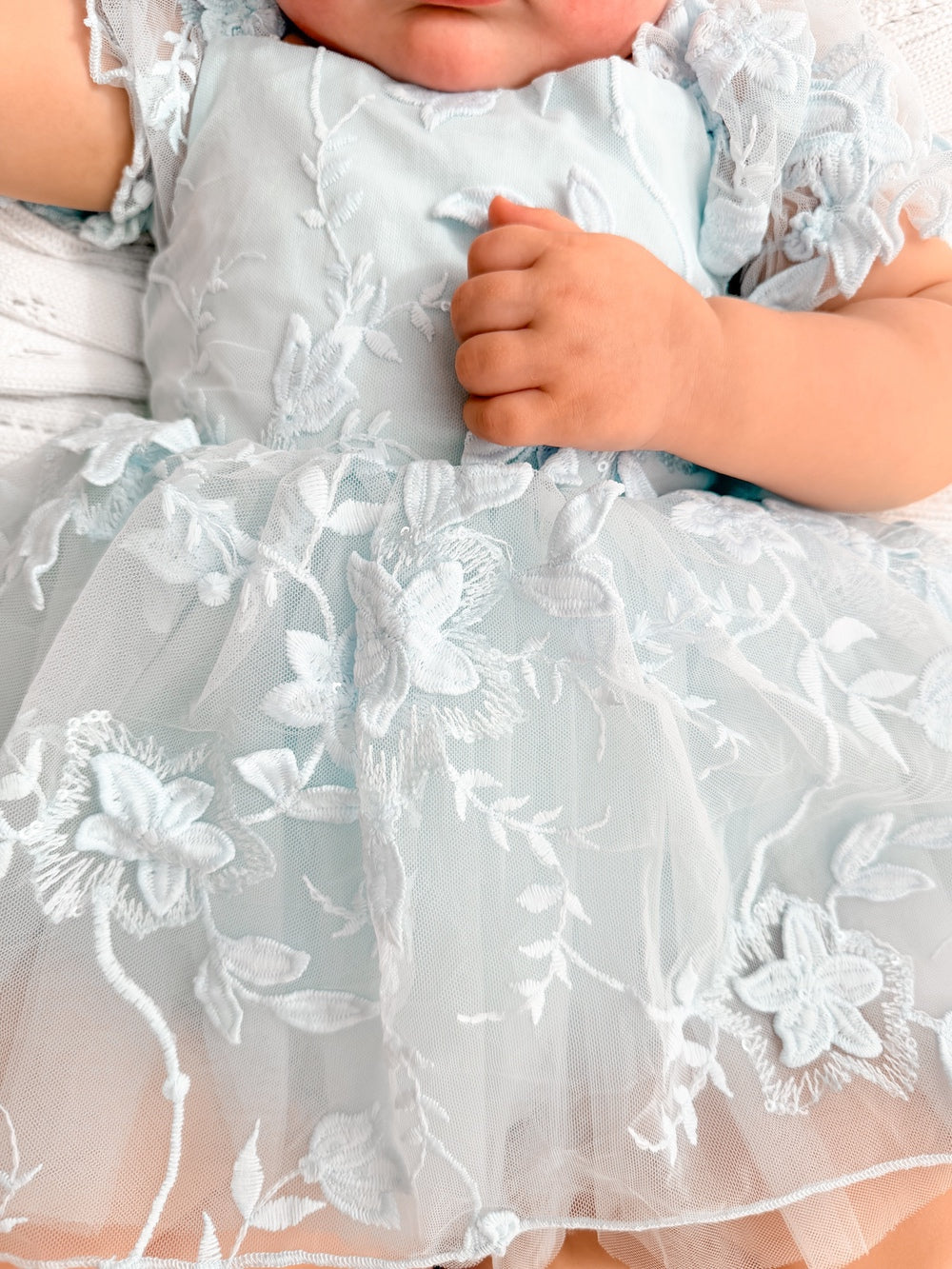Embroidered baby dress for first birthday