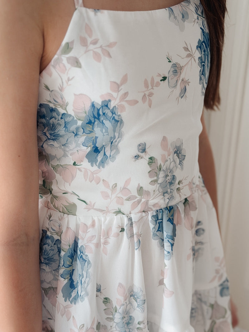 Phoebe Chiffon Girls Dress Ocean Breeze - A Little Lacey