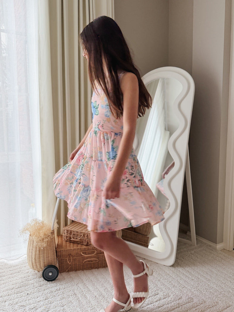Phoebe Chiffon Girls Dress Primrose - A Little Lacey