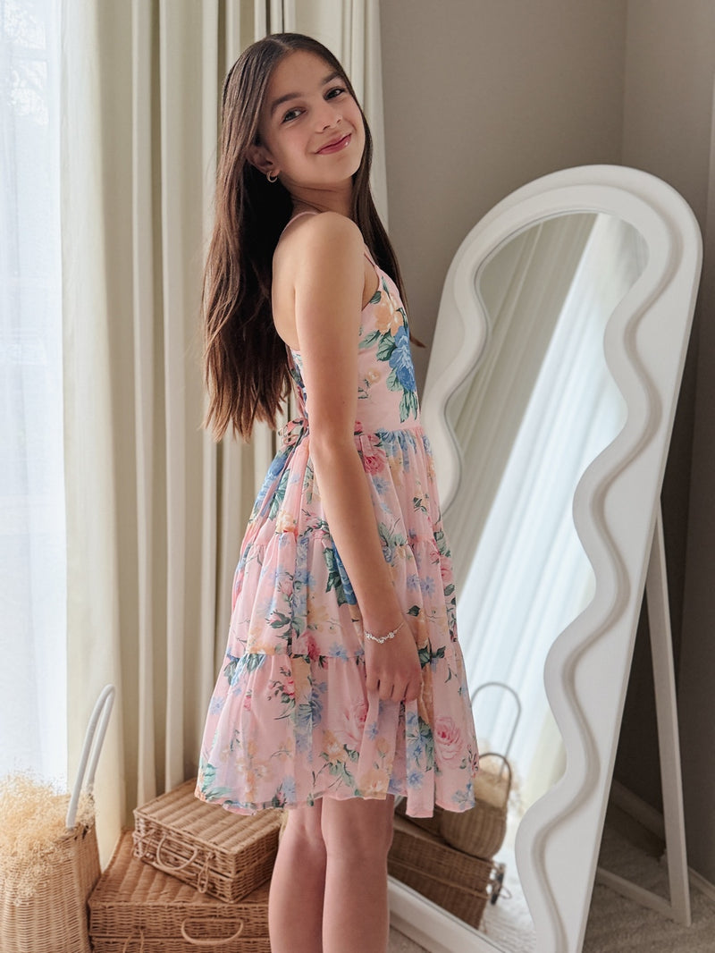 Phoebe Chiffon Girls Dress Primrose - A Little Lacey