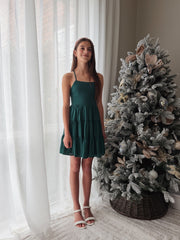 Phoebe Girls Evergreen Dress - A Little Lacey