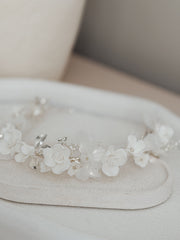 Porcelain Bloom Girls Headpiece - A Little Lacey