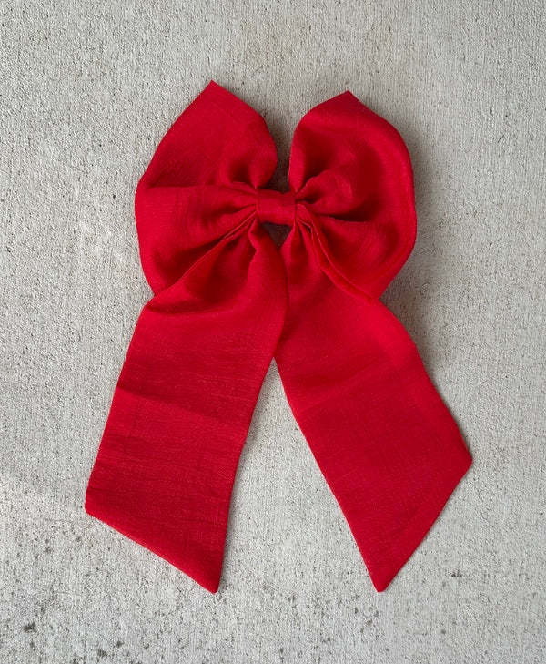 Red Elegance Sailor Bow - A Little Lacey