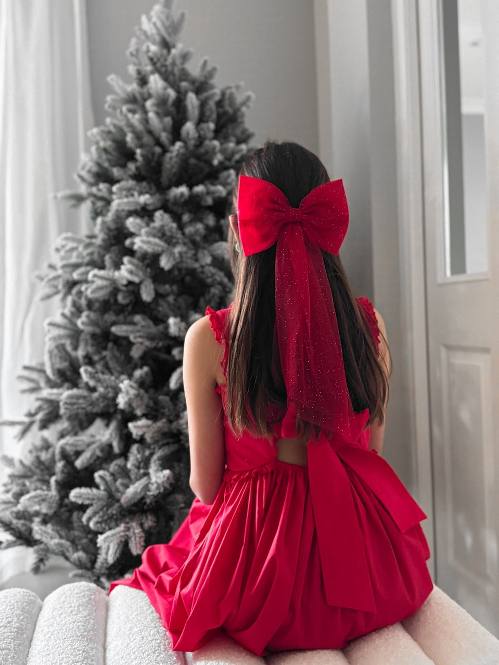 Sparkle Red Christmas Bow