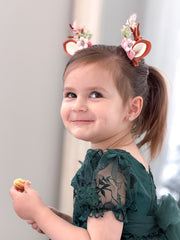 Reindeer Girls Hair Clips - A Little Lacey