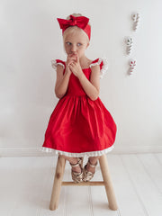 Rosie Girls Red Christmas Dress - A Little Lacey