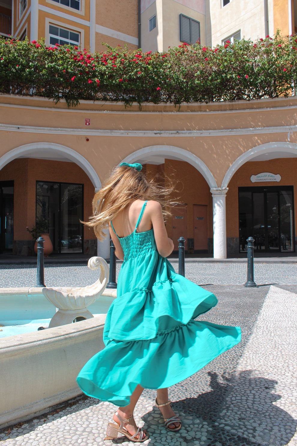 Sabrina Girls Green Maxi Dress - A Little Lacey · Photo 5 of 7